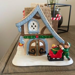 Vintage Partylite Christmas tea lite Santa’s Workshop